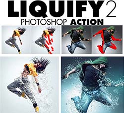 极品PS动作－水花喷溅：Liquify 2 Photoshop Action
